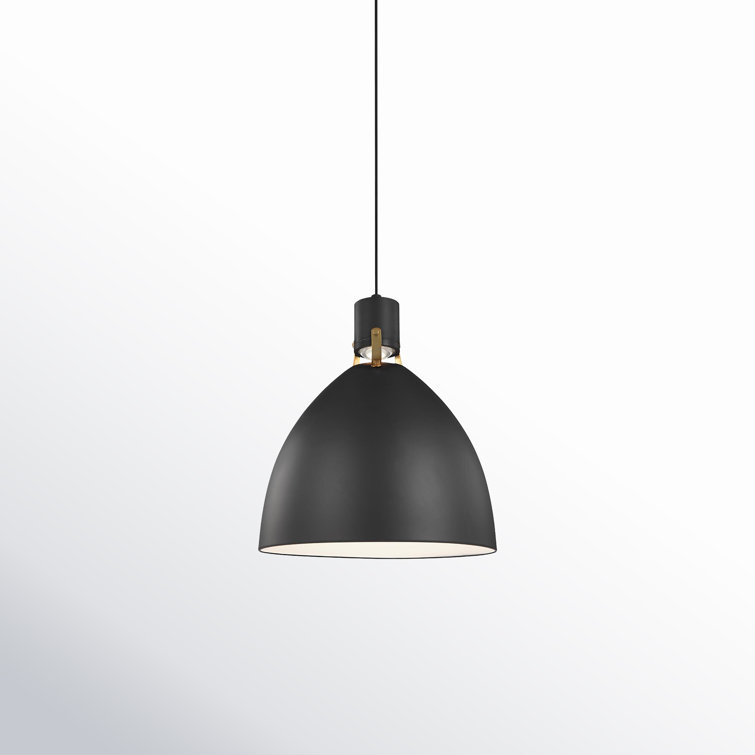 Matte Black 16.5'' LED Dome Pendant Light