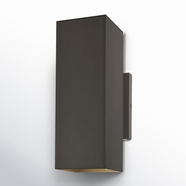 Elegant Bronze Aluminum 2-Light Outdoor Wall Lantern