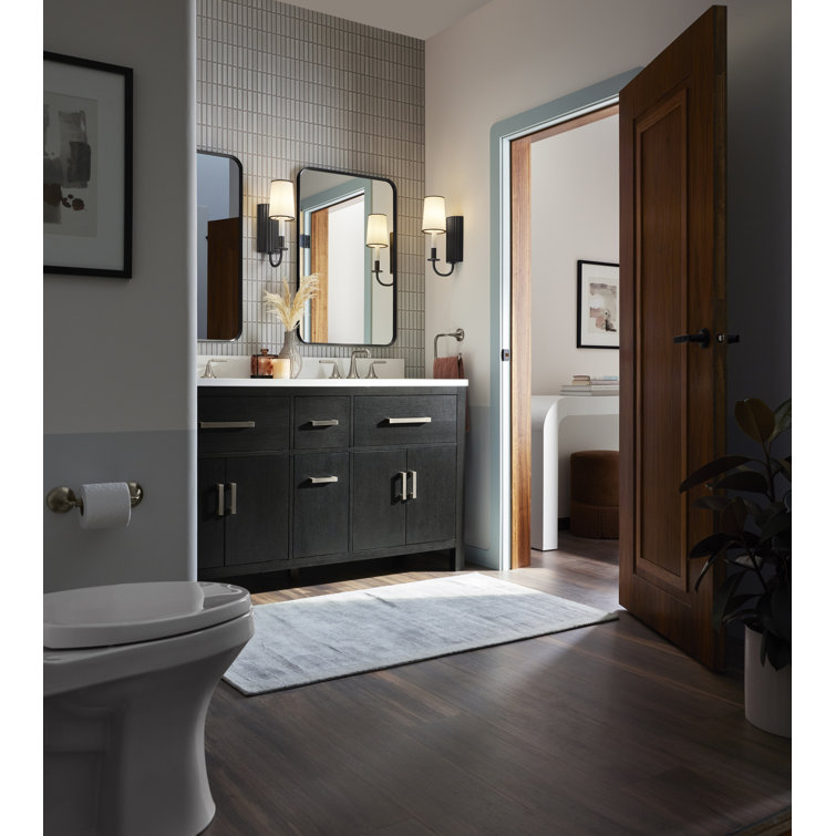 Kresla 60" Light Oak Double Sink Freestanding Vanity with Quartz Top