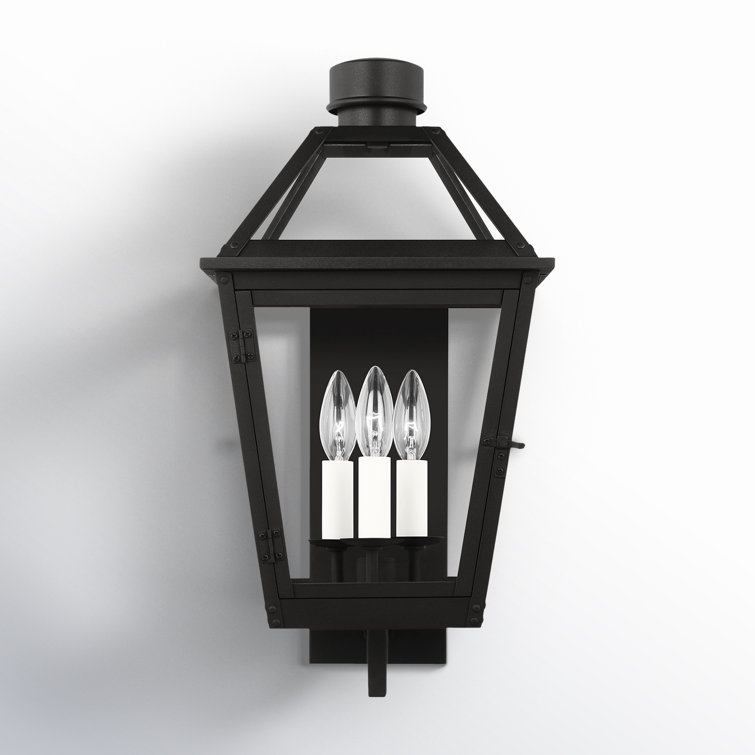 Hyannis 20.25" Textured Black Outdoor Wall Lantern