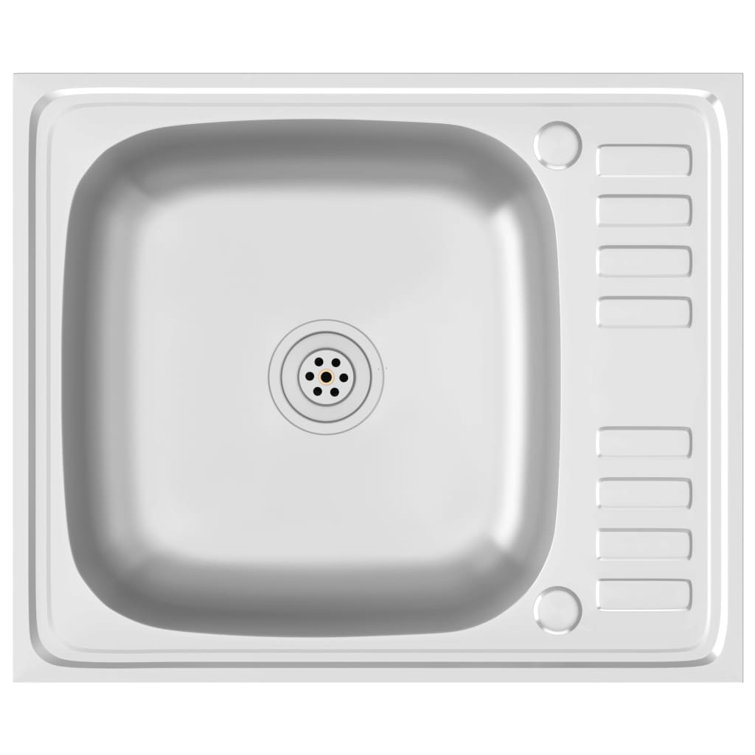 23.6" Stainless Steel Drop-in Kitchen Sink with Drainer