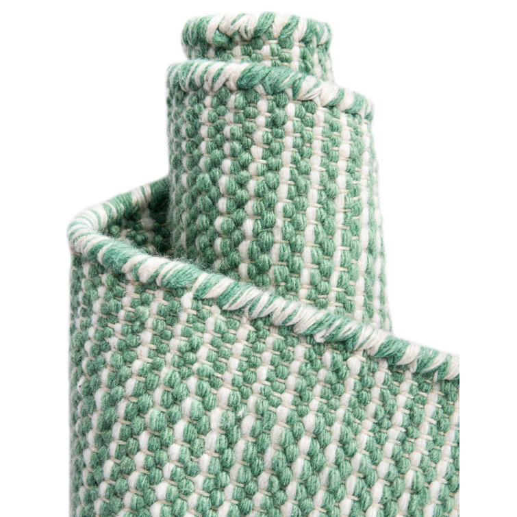 Palm Green Square Outdoor Rug with Recycled Synthetic Material
