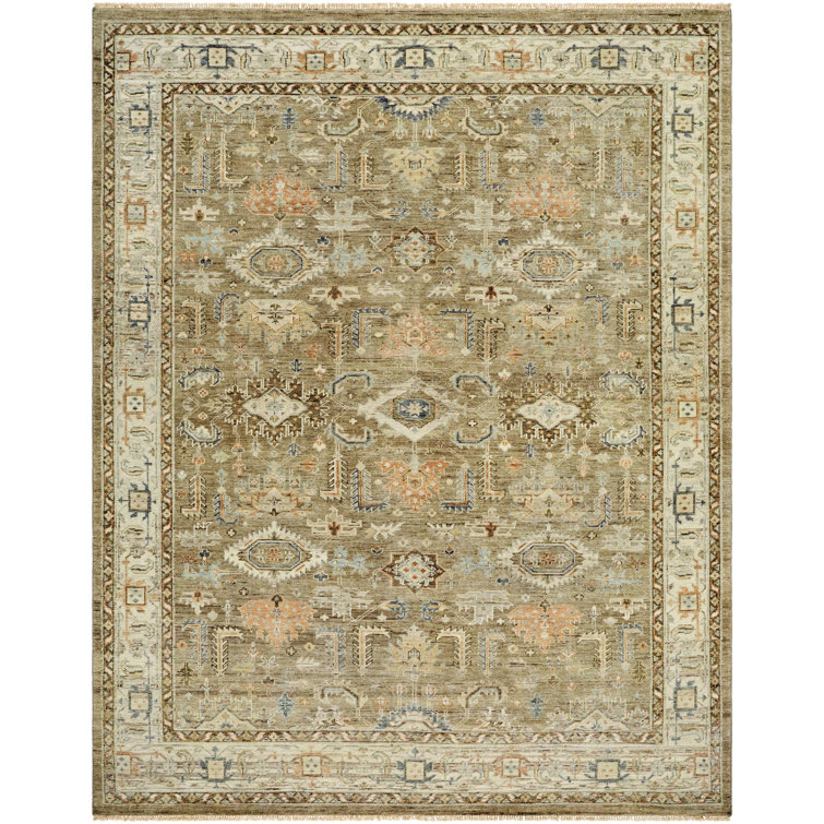 Gray Hand-Knotted Wool Rectangular Area Rug 2' x 3'