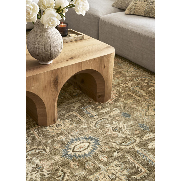 Gray Hand-Knotted Wool Rectangular Area Rug 2' x 3'