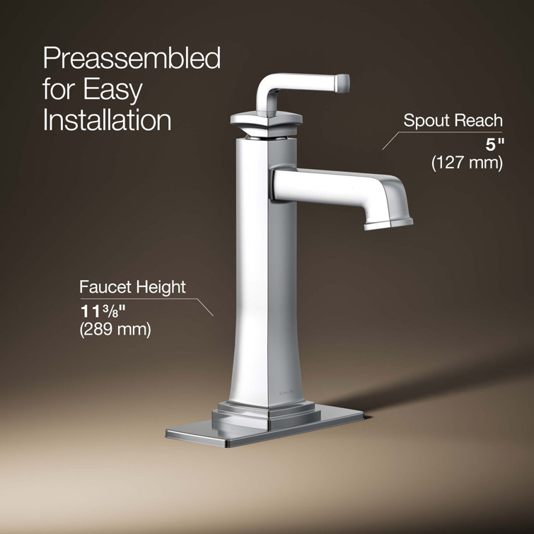 Riff Tall Polished Chrome Traditional Vessel Bathroom Faucet 1.2 GPM