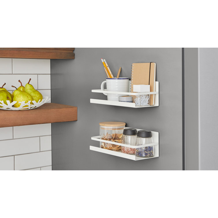 White Steel Magnetic Spice Rack Organizer