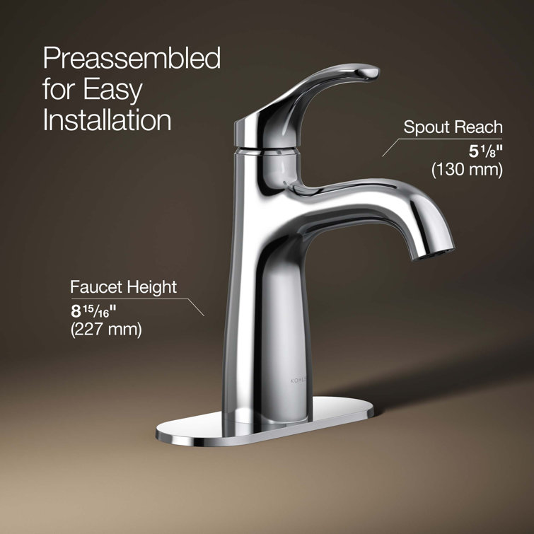 Elegant Polished Chrome Single-Handle Monoblock Bathroom Faucet
