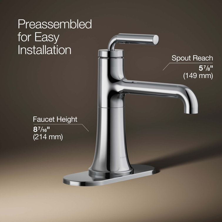 Polished Chrome Single-Handle Bathroom Sink Faucet