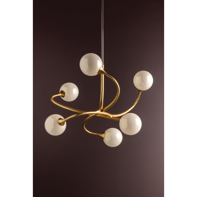 Modern Elegance 29" Gold Crystal Plug-in Chandelier