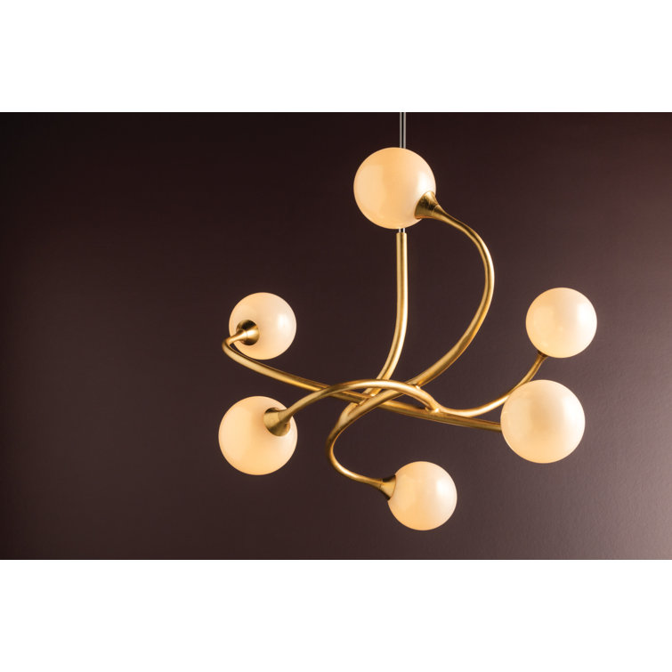 Modern Elegance 29" Gold Crystal Plug-in Chandelier