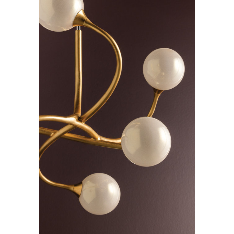 Modern Elegance 29" Gold Crystal Plug-in Chandelier