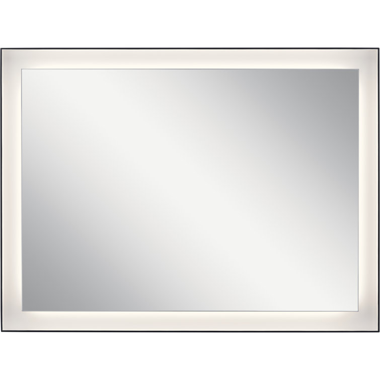Matte Black LED Frameless Vanity Mirror