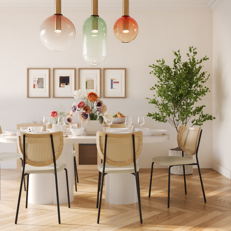 Elora White Lacquer Contemporary Oval Dining Table