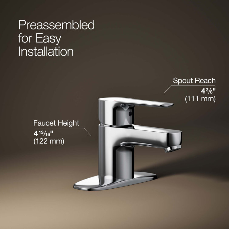 July Polished Chrome Single-Handle 4-in Centerset Bathroom Faucet