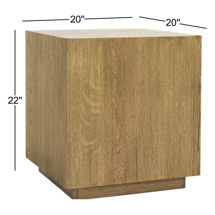 Layne Light Brown Oak Wood 20" Square End Table