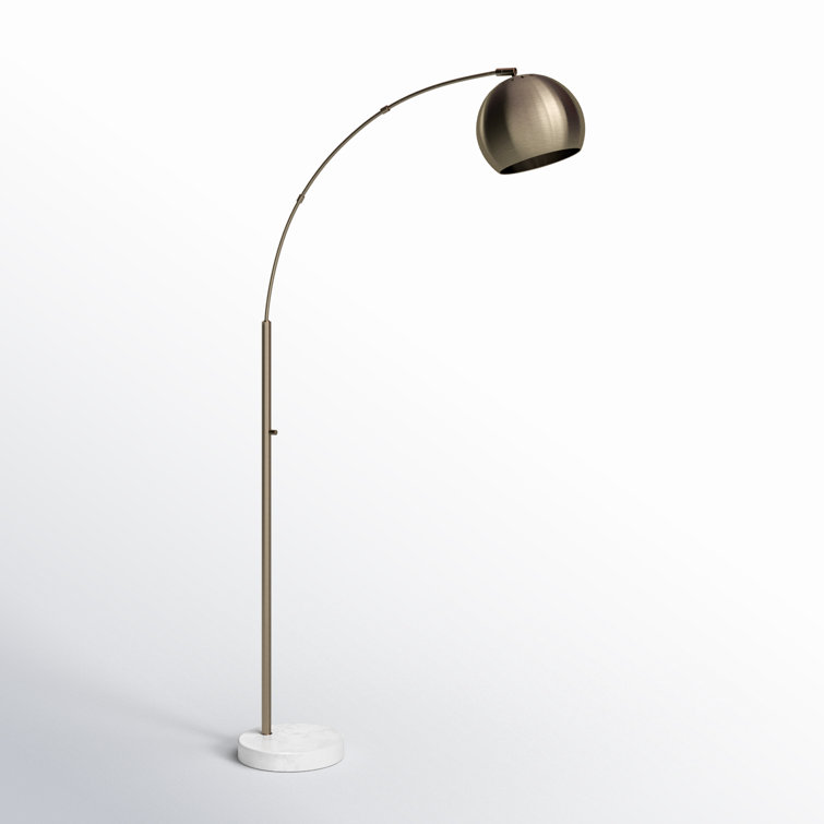 Georgia 78'' Adjustable Antique Brass Arc Floor Lamp