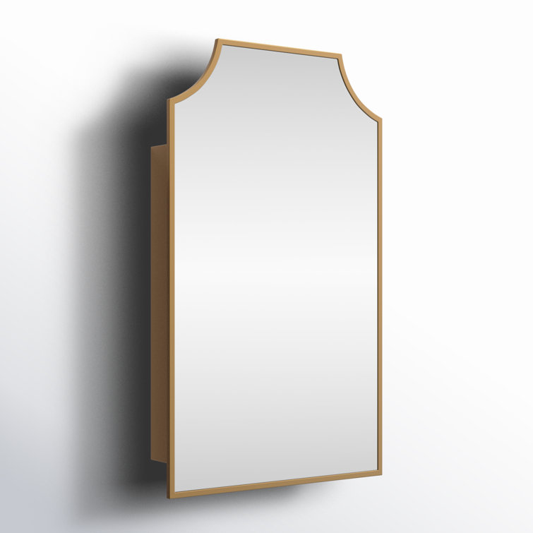 Simone Gold Metal Recess and Surface Mount Medicine Cabinet