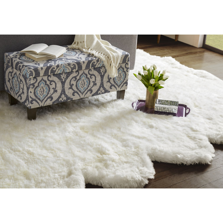 Drake Slate Blue Large Rectangle Storage Bench with Wood Legs