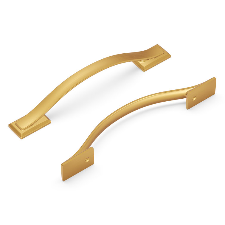 Brushed Golden Brass Kitchen Cabinet Bar Pulls, 5-1/16" 10-Pack