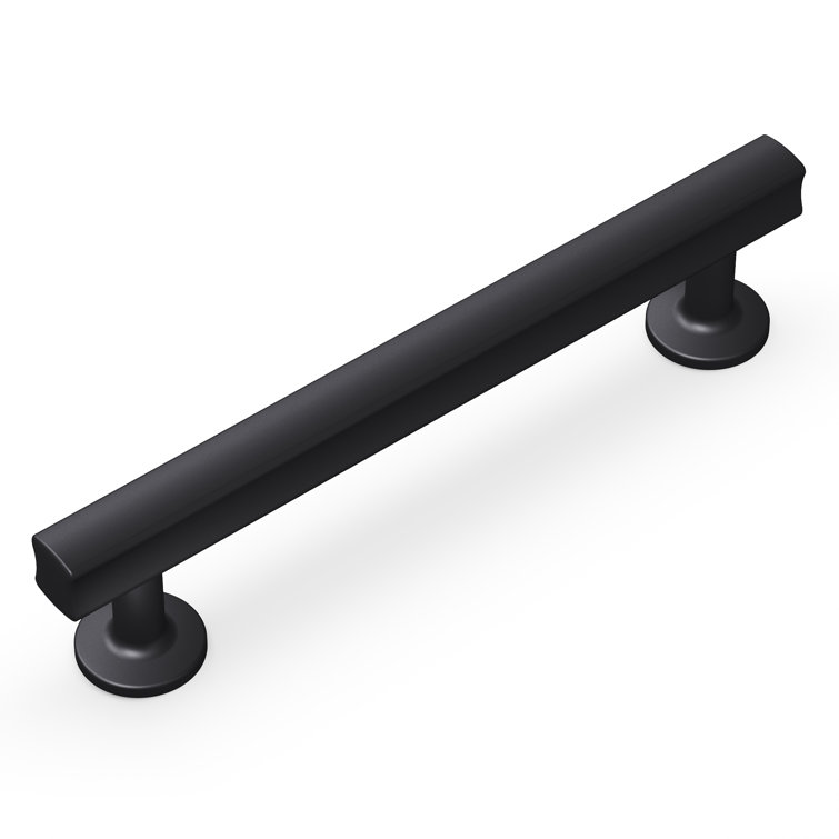Matte Black Solid Core Kitchen Cabinet Bar Handles, 5-1/16"