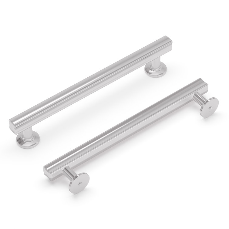 Chrome 6-5/16" Modern Matte Cabinet Bar Pull