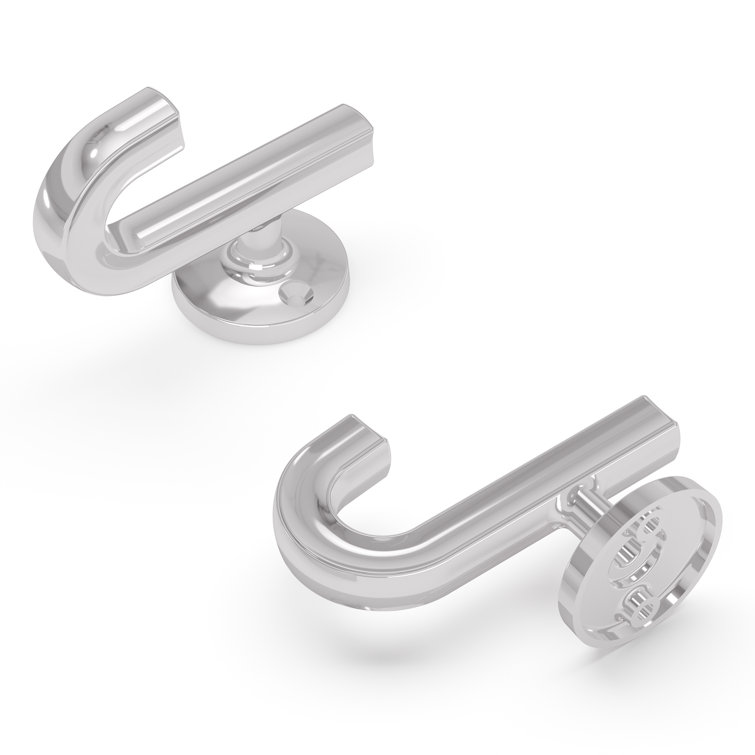 Chrome Finish Ergonomic Metal Wall Hook