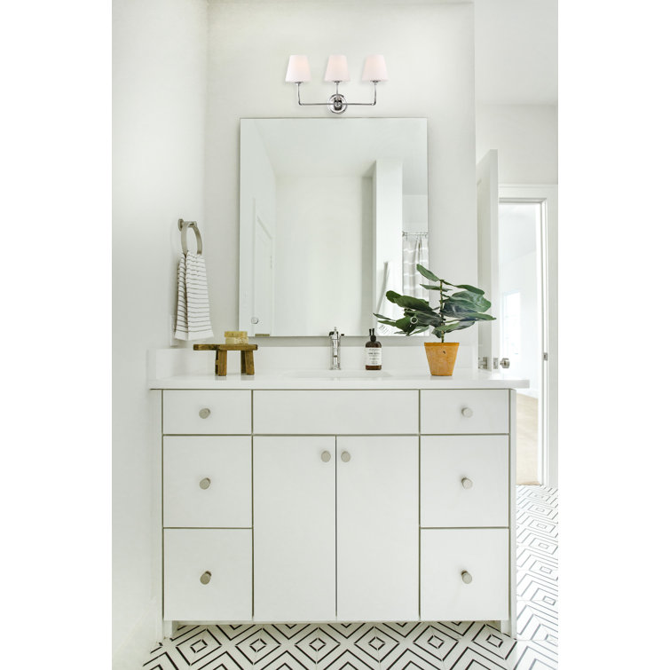 Sylvan Chrome 3-Light Vanity with Glass Shades