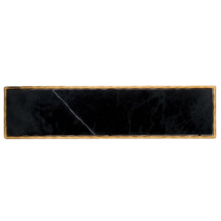 Evelynn Aristocratic Airy Glamour 48'' Brass & White Marble Console Table