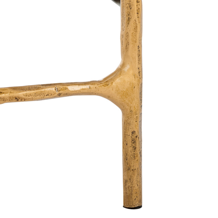 Evelynn Aristocratic Airy Glamour 48'' Brass & White Marble Console Table