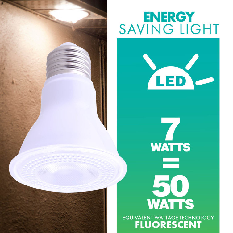 50-Watt Equivalent Par 20 Dimmable E26 LED Light Bulb, 2700K Warm White Lamp, 12-Pack