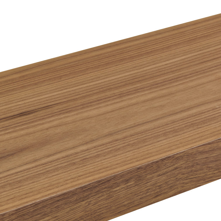 Walnut Wood Rectangular Floating Wall Shelf