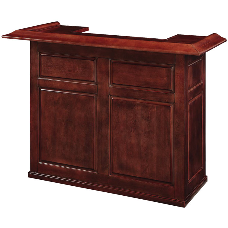 60 Inch English Tudor Solid Wood Dry Bar