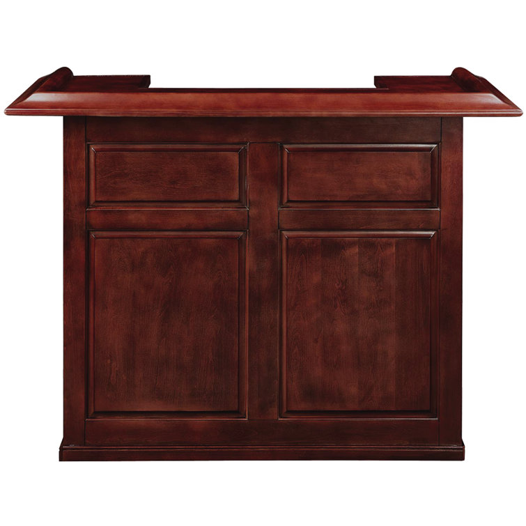 60 Inch English Tudor Solid Wood Dry Bar