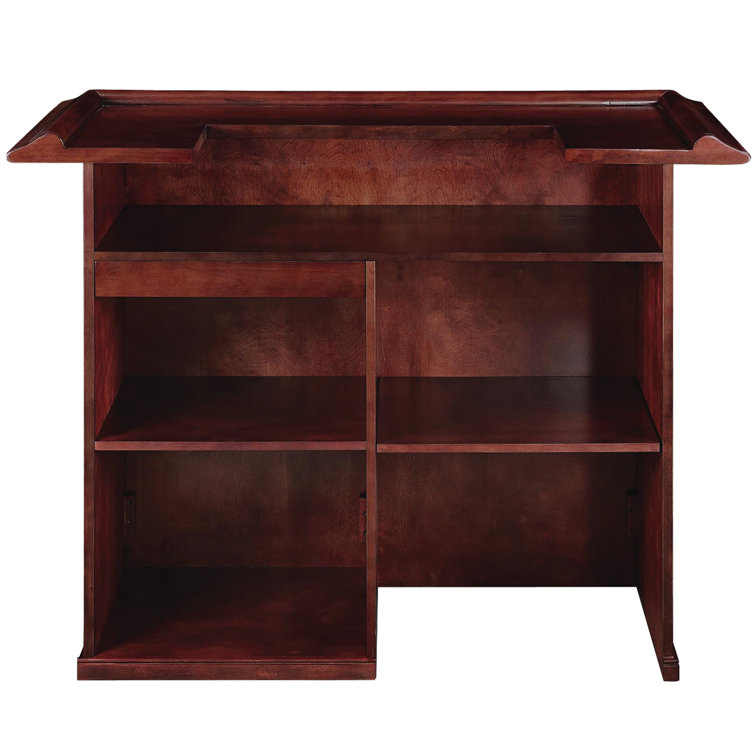 60 Inch English Tudor Solid Wood Dry Bar