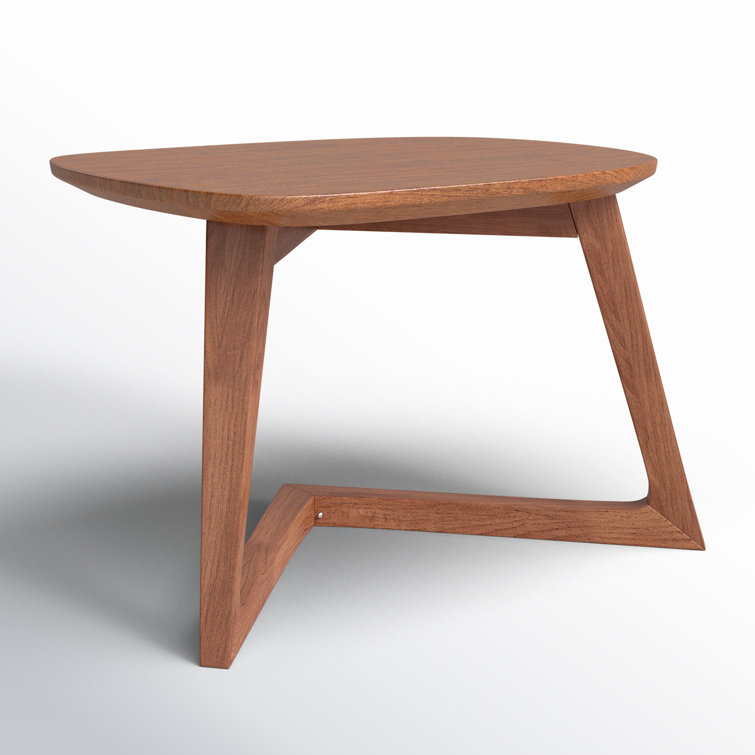 Mid-Century Modern Oval Walnut End Table