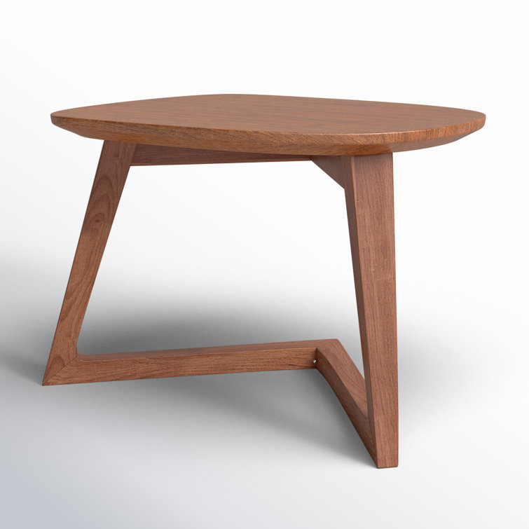 Mid-Century Modern Oval Walnut End Table