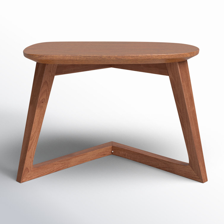Mid-Century Modern Oval Walnut End Table