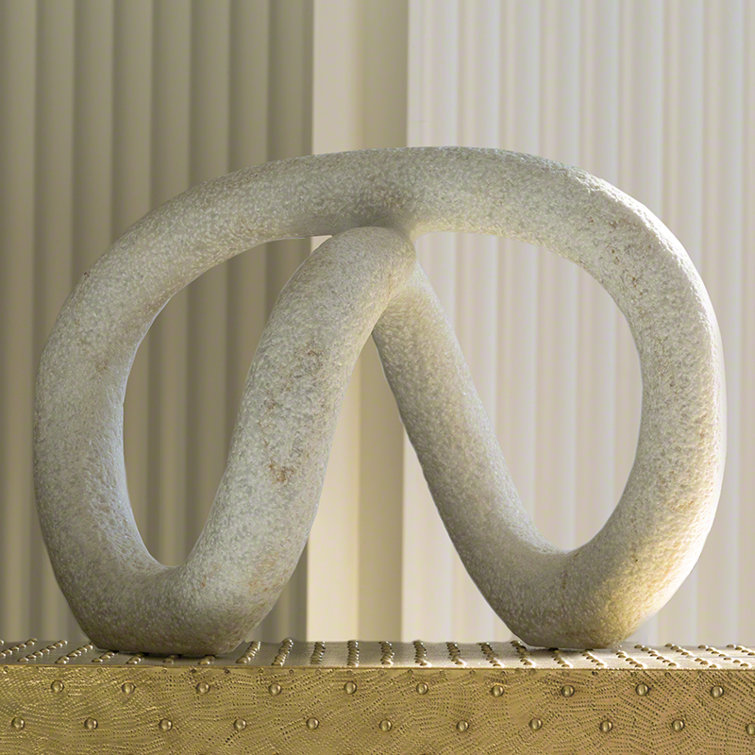 Hand-Carved Solid Marble Bold Knott Statue