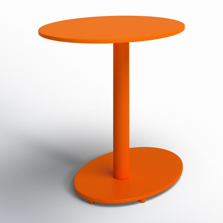 Bright Orange Aluminum Oval C-Table
