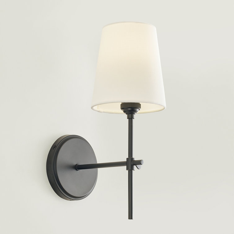 14.25" White Energy Star Outdoor Wall Sconce with Dimmable Direct Wired Electric