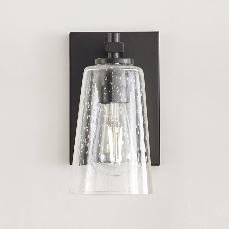 Mercer Seeded Glass 1-Light Sconce in Oil Rubbed Bronze
