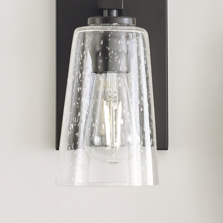 Mercer Seeded Glass 1-Light Sconce in Oil Rubbed Bronze