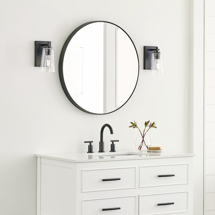 Mercer Seeded Glass 1-Light Sconce in Oil Rubbed Bronze