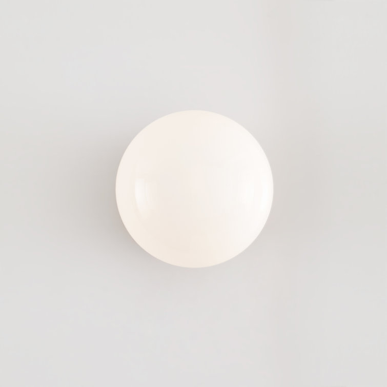 Vibi Brass and Glass Globe Dimmable Wall Sconce