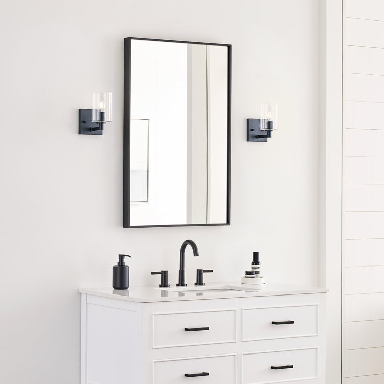 Fullton Midnight Black Cylinder Bath Sconce, 7.75 in