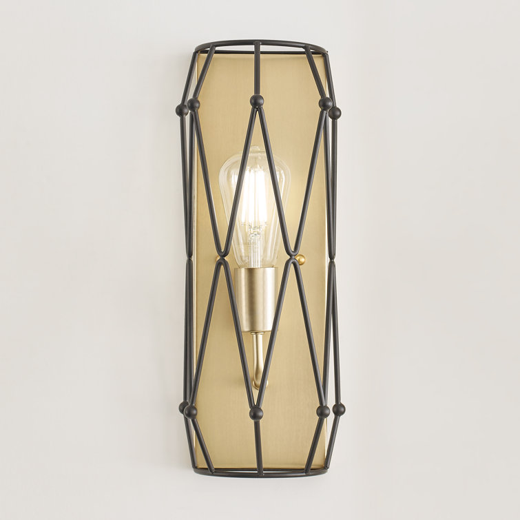 Zarra 1-Light Satin Brass Outdoor Wall Sconce