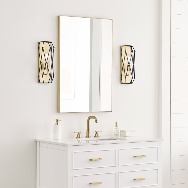 Zarra 1-Light Satin Brass Outdoor Wall Sconce