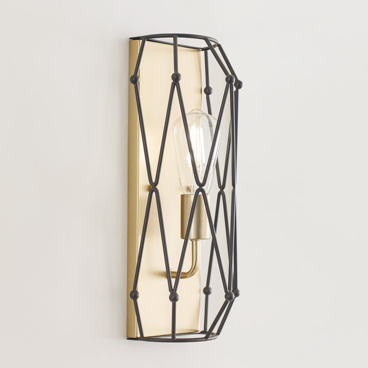 Zarra 1-Light Satin Brass Outdoor Wall Sconce