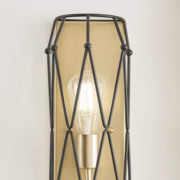 Zarra 1-Light Satin Brass Outdoor Wall Sconce