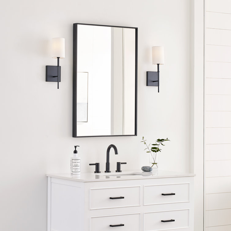 Elegant Energy Star Satin Brass Vanity Sconce with White Linen Shade